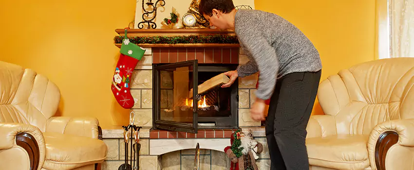 Rusted Metal Fireplace Restoration in Aventura, Florida